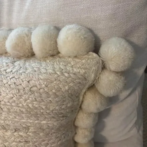 Beige Textured Throw Pillow - Picture 3 of 5